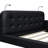 Queen Sized Upholstered Platform Bed With 2 Reading Lights, Black. Fine Pu Leather Upholstery. Generous Area For Rest And Relaxation. Adjustable Headboard Black Size Two Lights. Spacious Serene