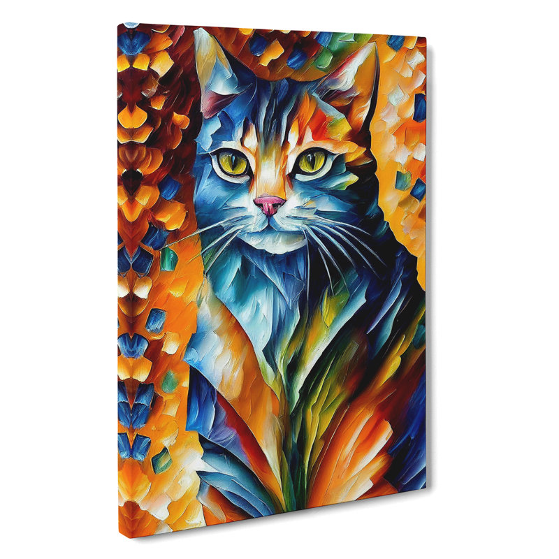 Cat Portrait No.5 - Wrapped Canvas, 76cm H x 50cm W