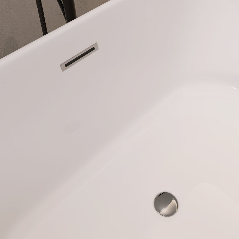 Baignoire de trempage autoportante en acrylique 67 po