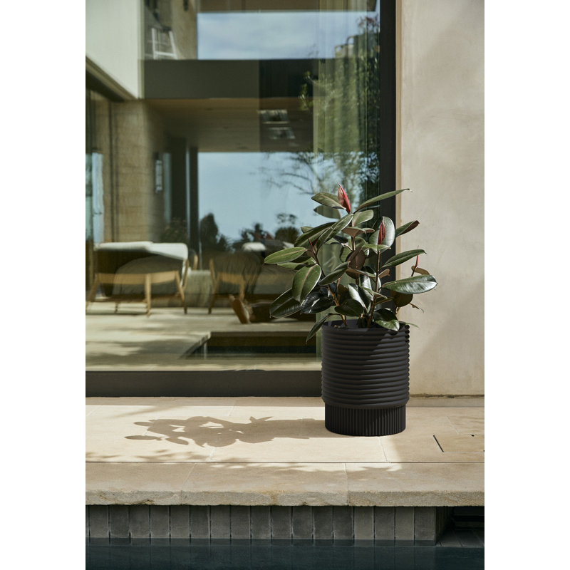 Pot à fleurs moyen Veradek Mod Series, 1, Noir, H 16,75 po x l 13,75 po x P 13,75 po