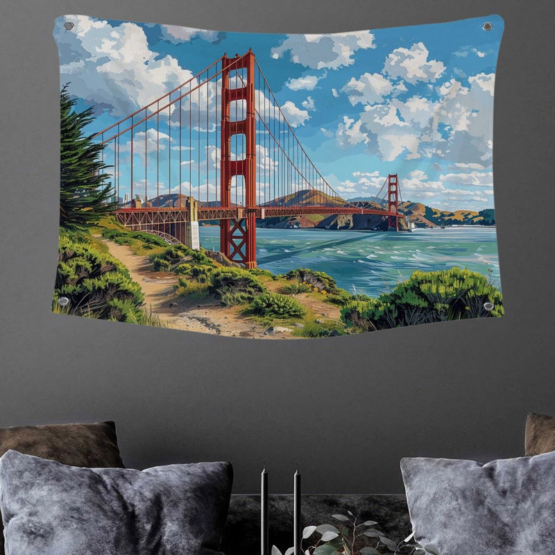 Machine Tapestry - Rod Included, 68" H x 80" W