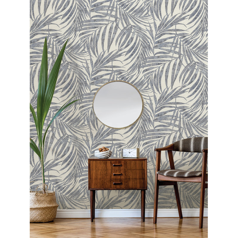 Rouleau de papier peint L 33 pi x l 20,9 po Colley Frond, Ardoise