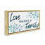 «Love Makes Family with Herbs», art mural sur toile flottant gris, design par Marcus Prime-957309694-956538828