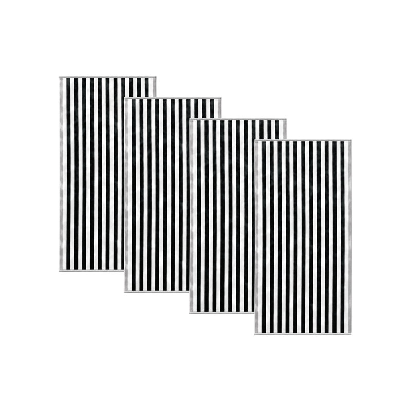 Serviettes de plage 100% coton, Black / Grey