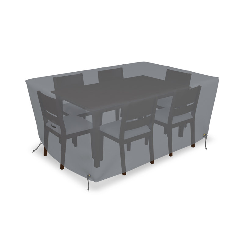 Rectangular Outdoor Dining Table and Chair Cover for Patio Furniture with Air Vent & Drawstrings, Water-Resistant, UV & Tear Resistant Patio Furniture Cover