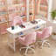 Mignon fauteuil de coiffeuse à dossier rond creux - Fauteuil de maquillage pivotant et réglable pour chambre à coucher, bureau de coiffeuse et bureau à domicile-130088634