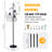 70" 3-lights Industrial Black Tree Floor Lamp