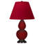 Small Double Gourd Accent Lamp - Sangria, Deep Patina Bronze - Lavender, Plum Shade-583633416-583633448