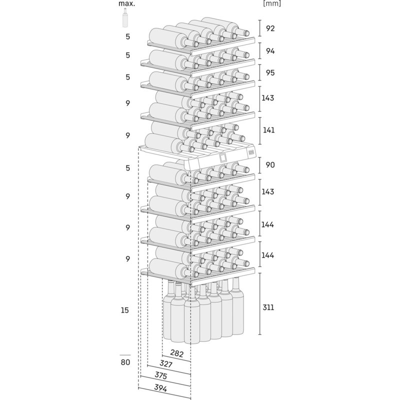 Built-In Multi-Temperature Wine Cabinet
