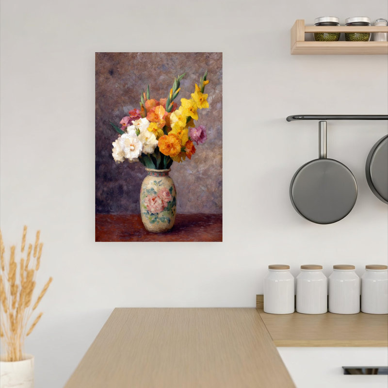 «Summer Bouquet Classic Elegant Traditional Flower Nature», reproduction d'art murale, 18" H x 12" W