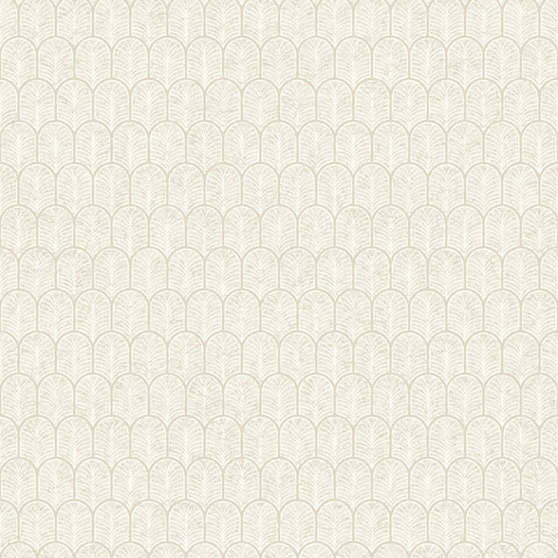 Lustre Geo Arch Wallpaper Roll, White