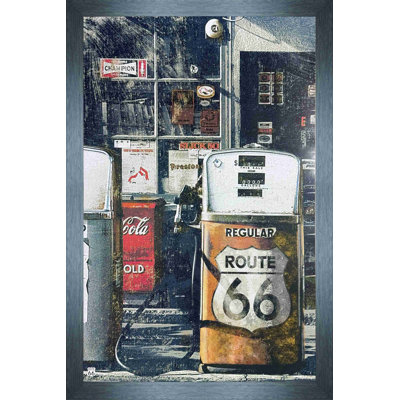 Route 66 Gas Station, reproduction encadrée