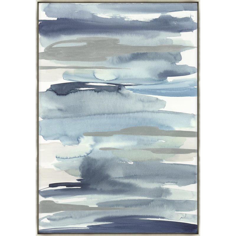 Layered Water II Print by Janice Sadler, 69.5" H x 48.5" W x 1.5" D, Glass Coat