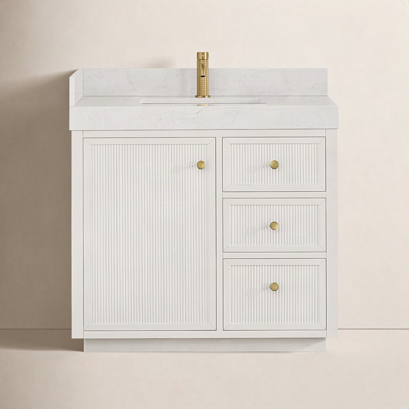 Thea 36" Single Bathroom Vanity, Brown