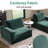 Modular sofa, three seats, suitable for living room, study, corduille fabric, can be converted into a sofa bed-1578169364-1578169369