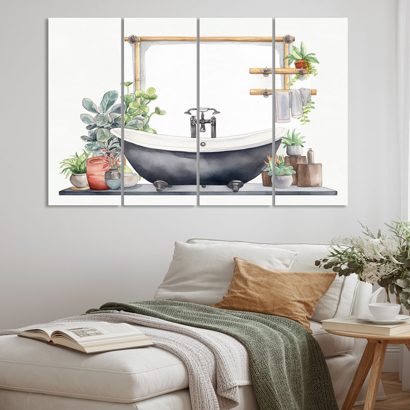 " Natural Bathroom Decor II " 4 - Pieces