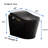 YINGZE Smart Bidet Toilet - Auto Flush, Foot Sensor, Heated Seat & Warm Water, Foam Shield, Comfort Height Elongated Bowl, 1.28 GPF Water-Saving, Black-119702465