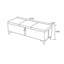 Banc de rangement rembourré Modern Light Luxury avec pieds en métal doré