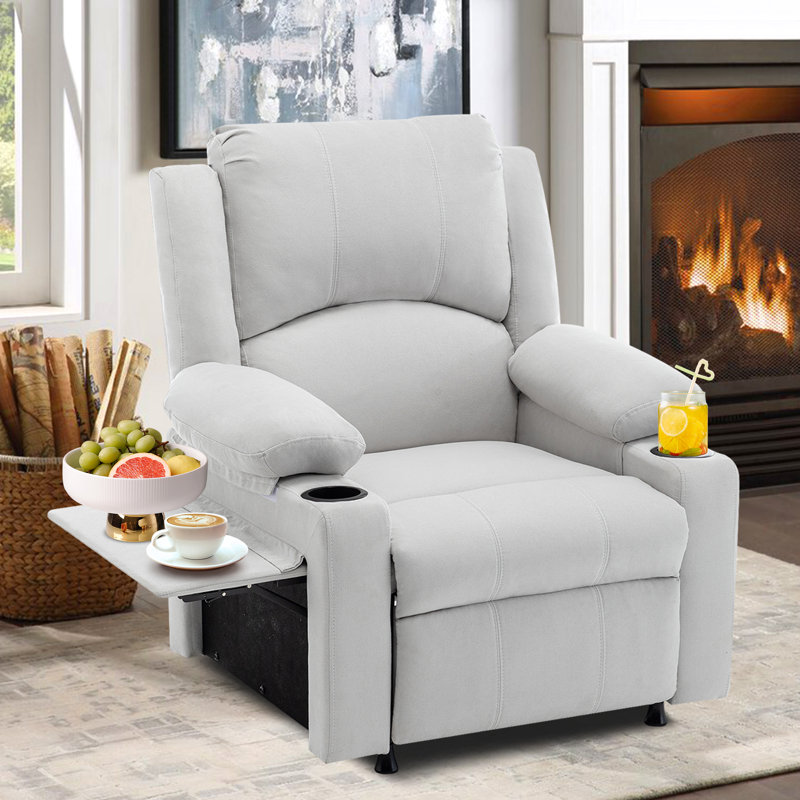 Upholstered Recliner, Ivory