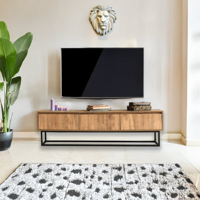 Metal Rectangle Frame Base TV Stand For Tvs Up To 78''
