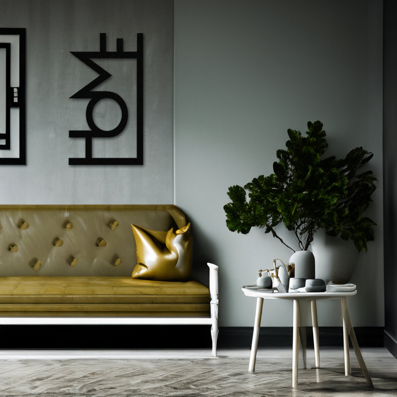 Stylish Decorative Metal Wall Accessory, Black, 11.0 x 19.7 inches | 100% Metal, Thickness: 0.05 inches | Perfect for Home Decor & Modern Interiors, Durable Design for Lasting Elegance