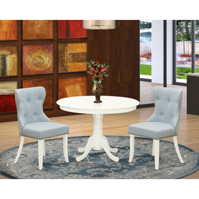 Felsenthal Drop Leaf Rubberwood Solid Wood Dining Set by Canora Grey