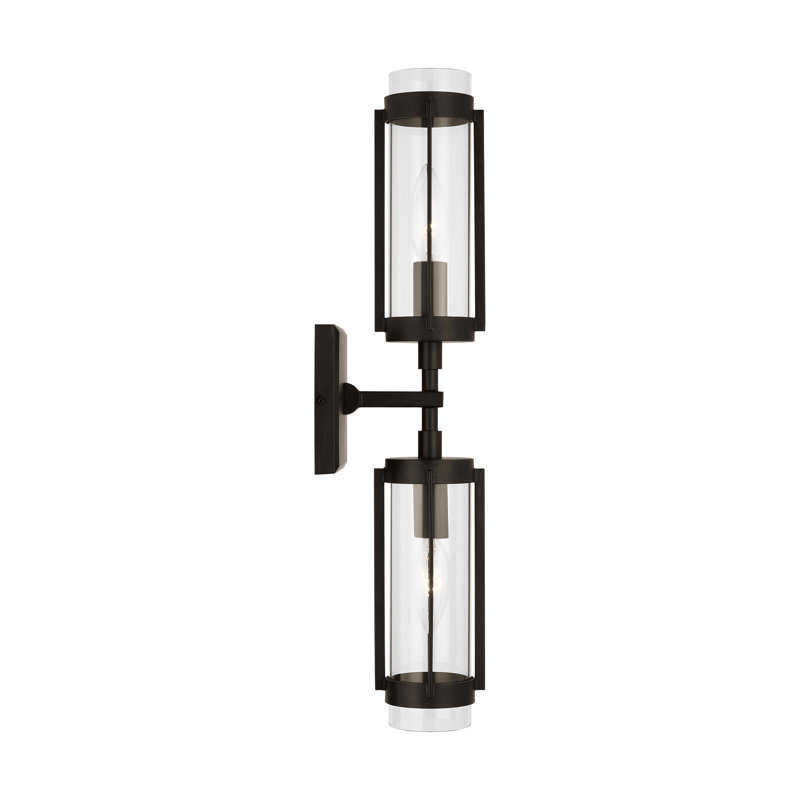 Flynn Steel Flush Mounted Sconce, Aged Iron