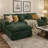 108-inch high-resilience boneless sponge sofa with 30 density, double-layer cloud-like cushions, multiple combination options, no installation required-539818483