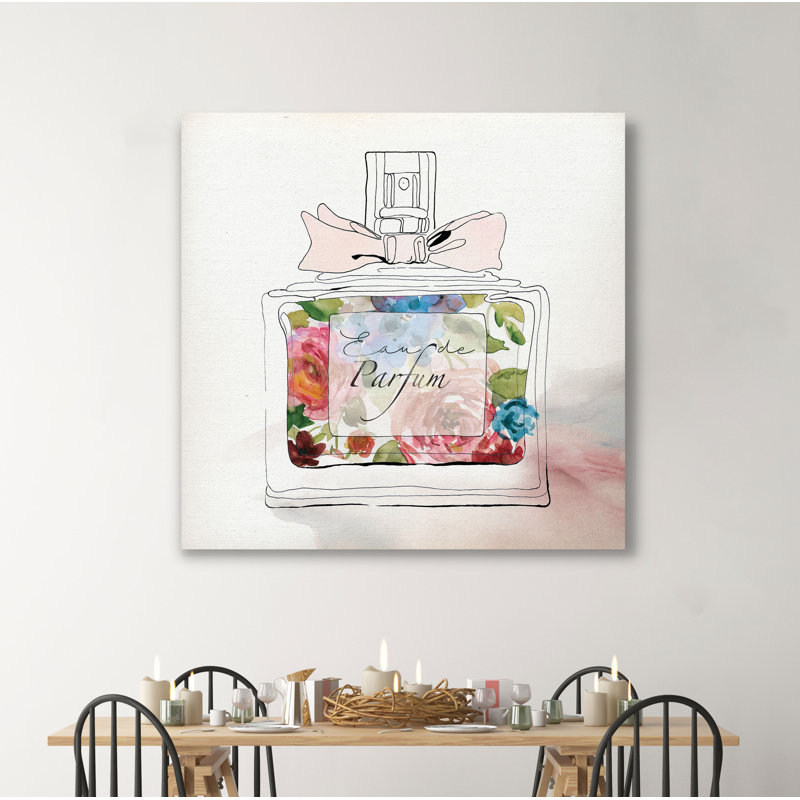 Chic Flower Perfume I - Painting, 24" H x 24" W x 1.5" D, Wrapped Canvas
