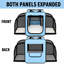 Cage de transport extensible et pliable pour chien, grande taille, bleue.-1954189809-1954189812