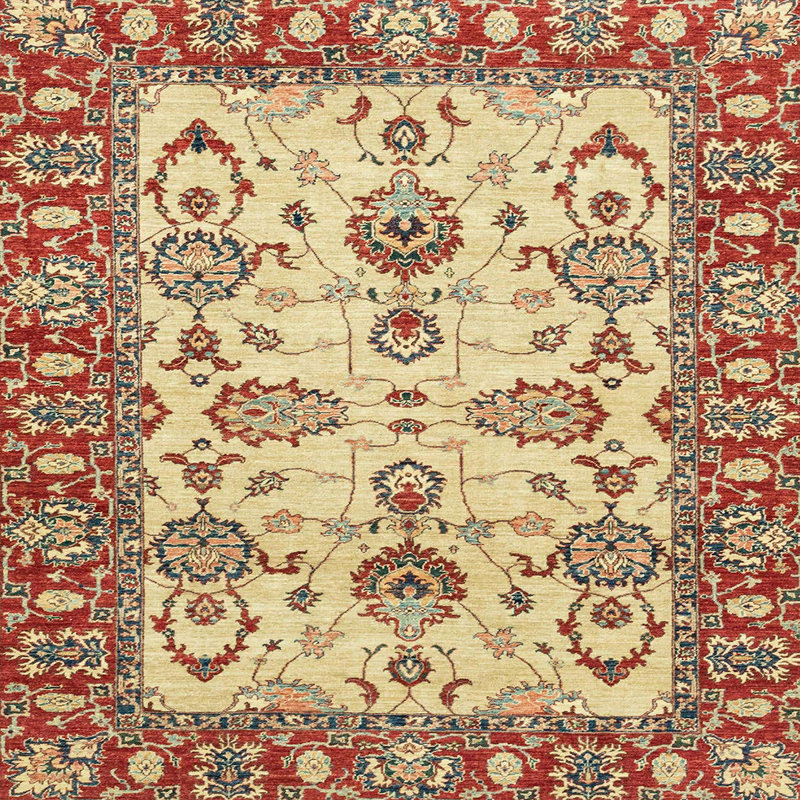Abstract Indoor Rug, Square 5'