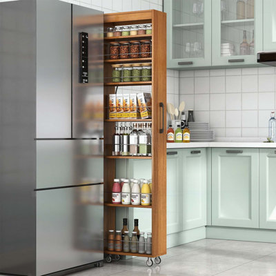 Armoire de rangement coulissante multifonctionnelle à 7 niveaux pour espaces étroits