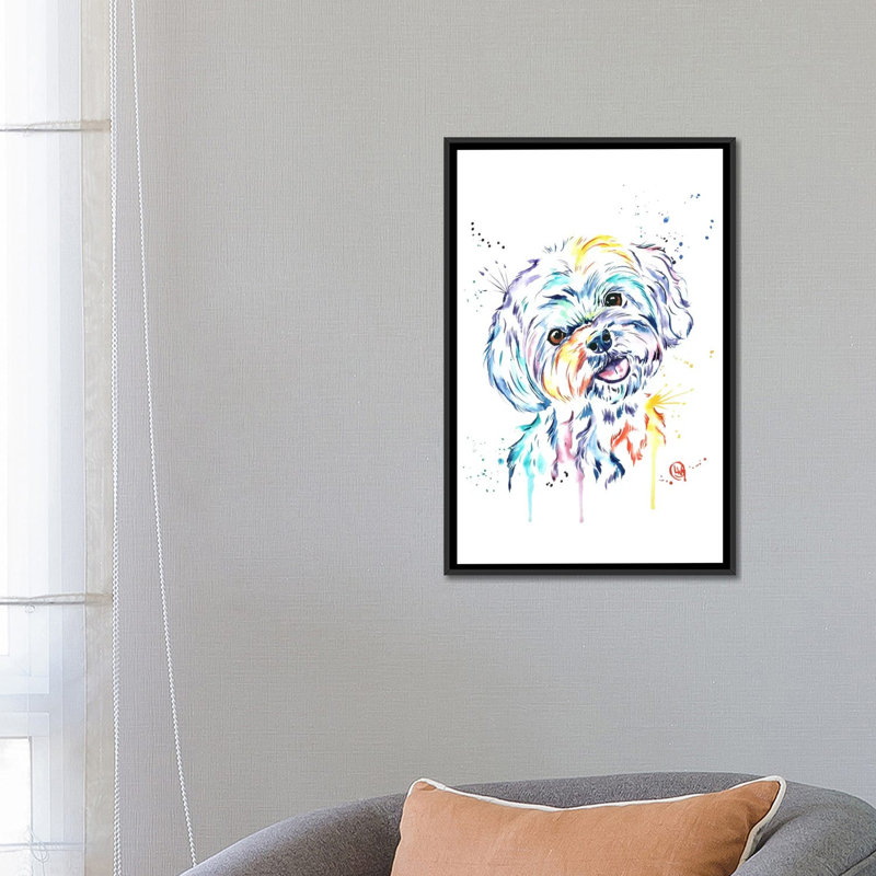 «Havese» par Lisa Whitehouse, impression sur toile, H 26 po x l 18 po x P 1,5 po, Toile avec cadre noir, Pas de tapis