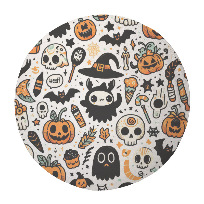Tapis tressé Sweet Scares, Rond 5 pi