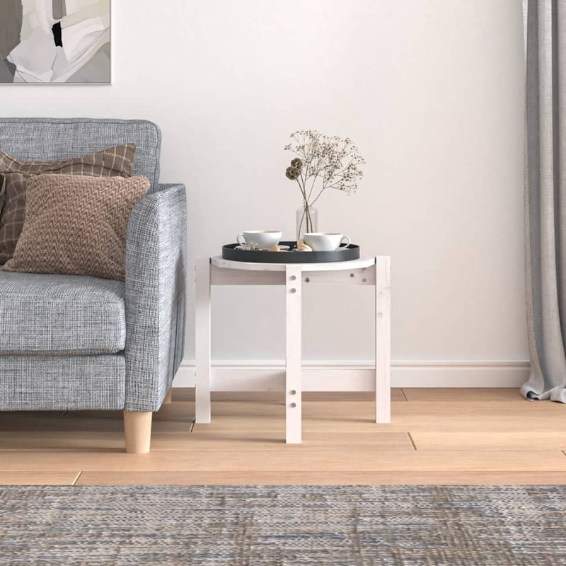 Wrigley Solid Wood Four Leg Coffee Table, 45cm H x 52.5cm W x 52.5cm D, White