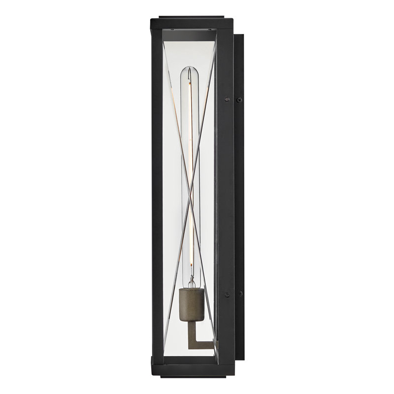 Monte Wall Mount Aluminum Outdoor Lantern - Adjustable Height, 22" H x 7.5" W x 5.75" D