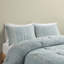 Ensemble de literie en coton 3 pièces pour grand lit - rayures brodées et encre de qualité + édredon ivy double / grand avec texture respirante-124869646-124869643
