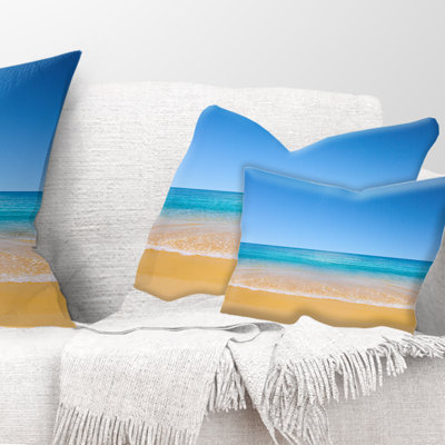 Vue de la plage tropicale Seashore Photo avec housse de coussin rectangulaire lombaire et insert