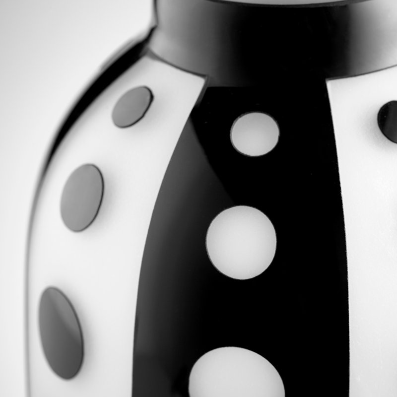 Petroglyph Glass Table Vase, 15.75" H x 6" W x 6" D