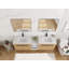Meuble-lavabo mural 72 po avec lavabo de comptoir en résine et 1 tablette de rangement, 4 portes à fermeture douce (KD-Packing)