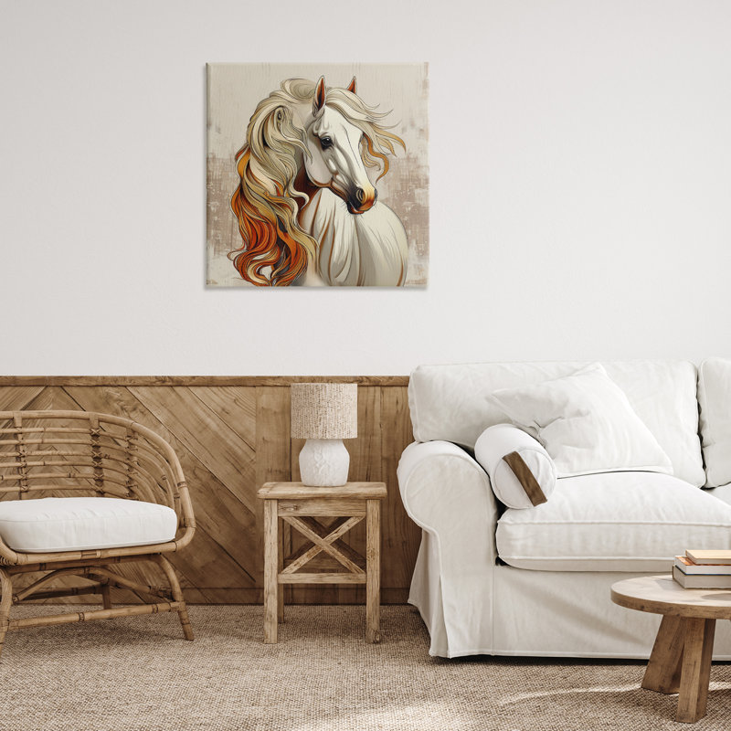 «Elegant Wavy Horse Crinière» par Lazar Studio, H 30 po x l 30 po