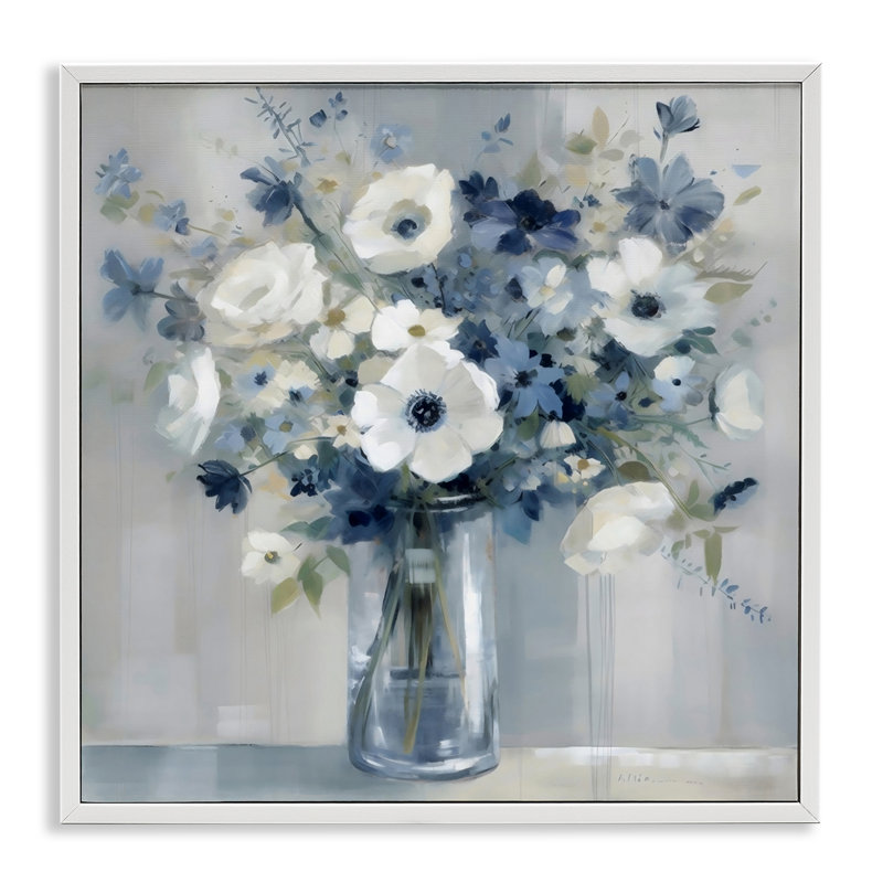 «Peaceful Blues Bouquet», estampe numérique, design by Creative Studio, H 12 po x l 12 po