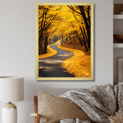 Autumn Yellow Road Into The Forest I