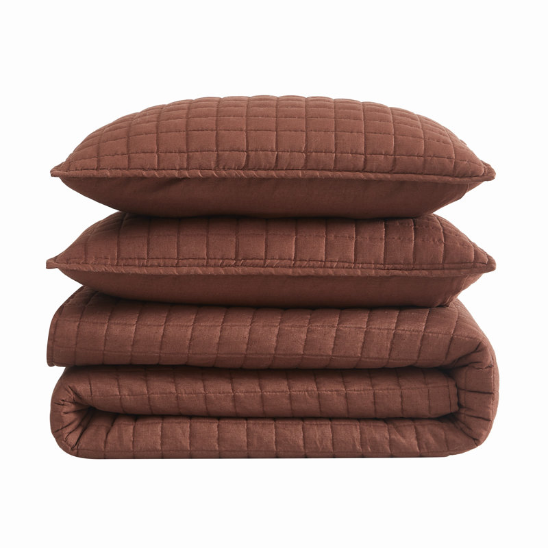 Nena Bedding, Queen + 2 Standard Shams, Brown