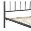 Structure de lit plateforme ClickDecor Evans avec tête de lit en métal noir mat-671133984
