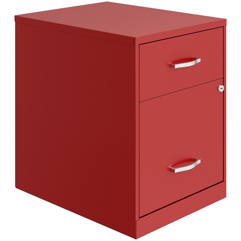  Classeur vertical en métal 2 tiroirs 18 po - rouge lave
