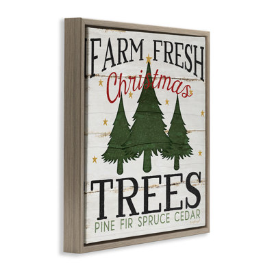"Farm Fresh Christmas Trees", art mural sur toile flottante par Jennifer Pugh hwp-178