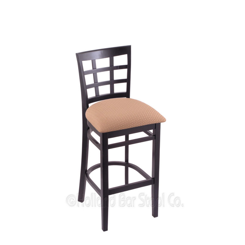 Tabouret, Marée graphique, Noir, Tabouret de bar (siège de 30 po de hauteur)