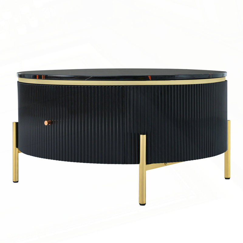 Latitude Run® Modern Round Coffee Table With Drawers - Wayfair Canada