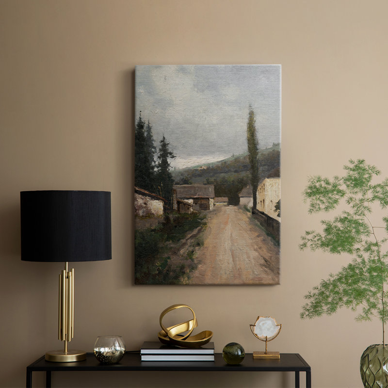 Paysage rétro CCXIII - Cavas enveloppés de galerie, H 27 po x l 18 po